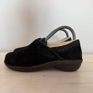Ugg Black Suede Betteu Slip On Shoes